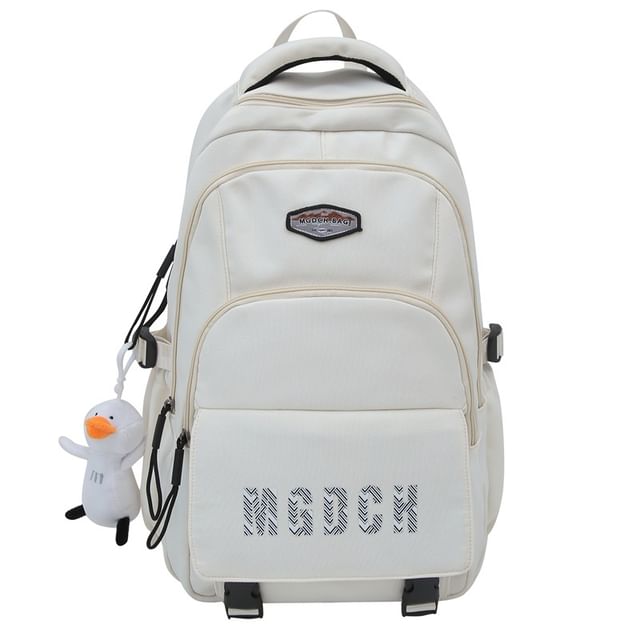Nylon Laptop Backpack Lettering / Charm Bag Print Set