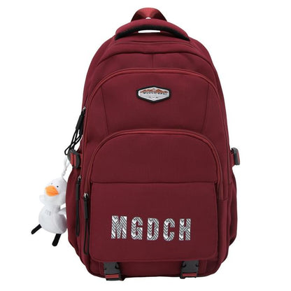 Nylon Laptop Backpack Lettering / Charm Bag Print Set