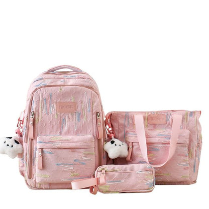 Bag Case Backpack Laptop Nylon Charm Tote Pencil Set Embroidered /