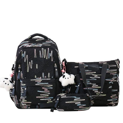 Bag Case Backpack Laptop Nylon Charm Tote Pencil Set Embroidered /