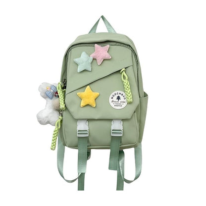 Charm Backpack Star Bag Lettering Nylon / Badge Laptop Applique Set