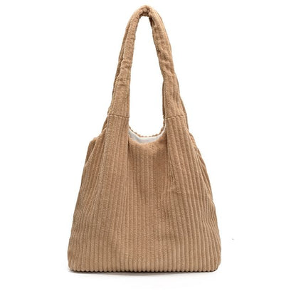 Corduroy Bag Plain Tote