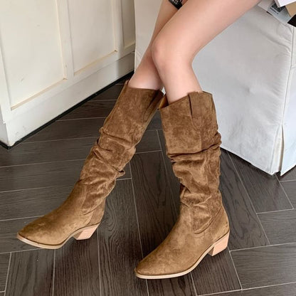 Chunky Heel Tall Boots