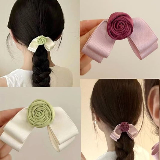 3D Flower Bow Hair Clip