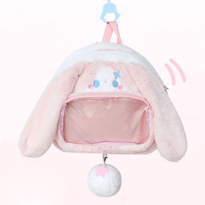 Cartoon PVC Panel Fleece Backpack