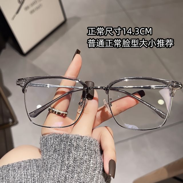 Light Square Blocking Glasses Blue
