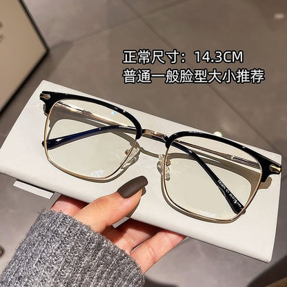 Light Square Blocking Glasses Blue