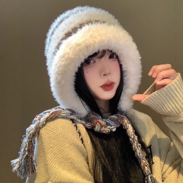 Faux Fur Knit Hat