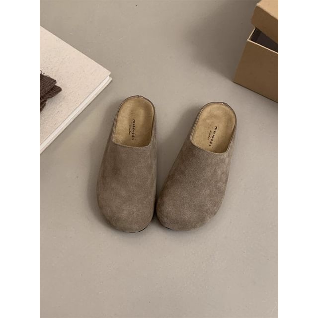 Mules Suede Plain Faux