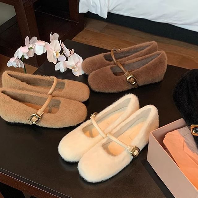 Mary Shoes Fluffy Plain Jane