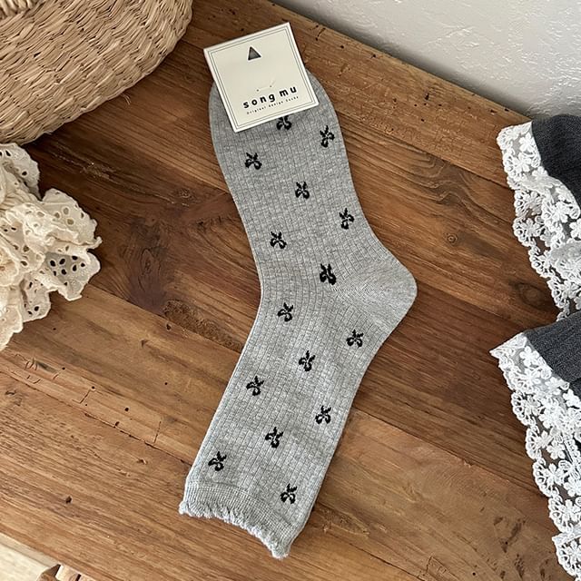 Patterned Crew Socks