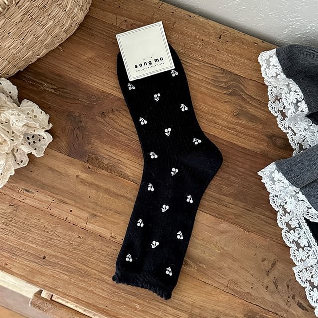 Patterned Crew Socks