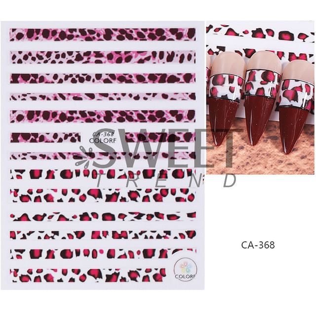 Leopard Print Nail Art Stickers (Various Designs)