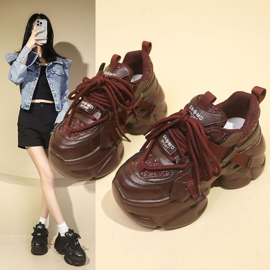 Lettering Platform Sneakers