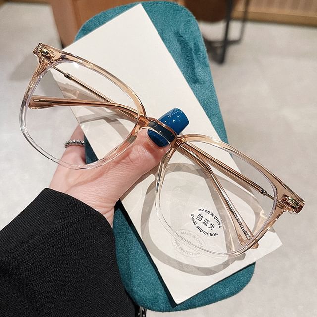 Light Blocking Square Glasses Blue