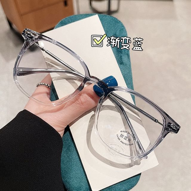 Light Blocking Square Glasses Blue