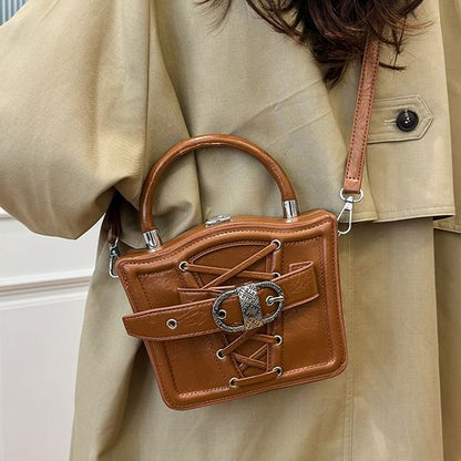 Bag Lace-Up Crossbody Buckled