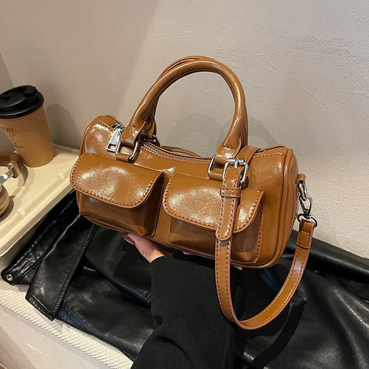 Leather Bag Crossbody Faux Multi-Pocket