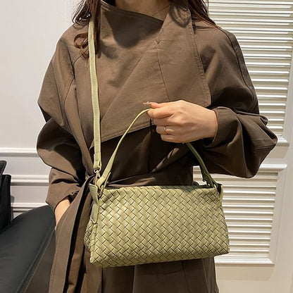 Faux Crossbody Bag Leather Quilted