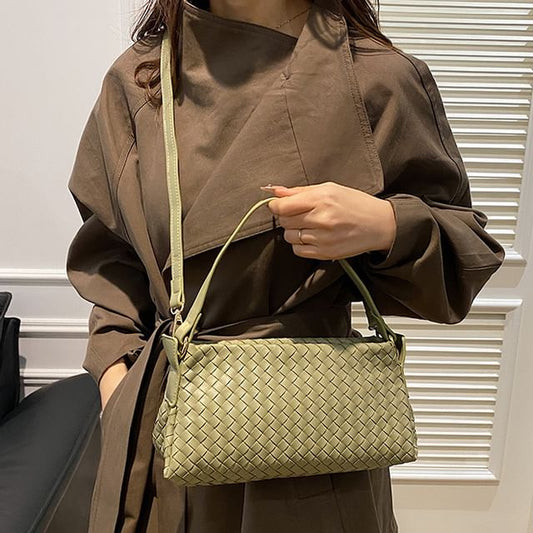 Faux Crossbody Bag Leather Quilted