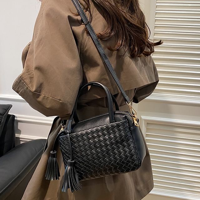 Crossbody Bag Quilted Leather Faux