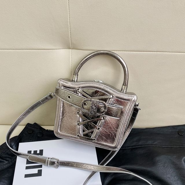 Bag Lace-Up Crossbody Buckled