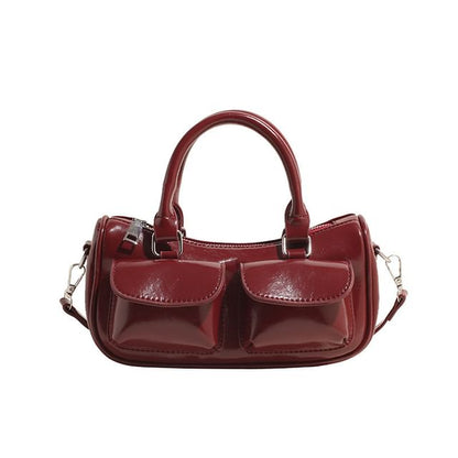 Leather Bag Crossbody Faux Multi-Pocket