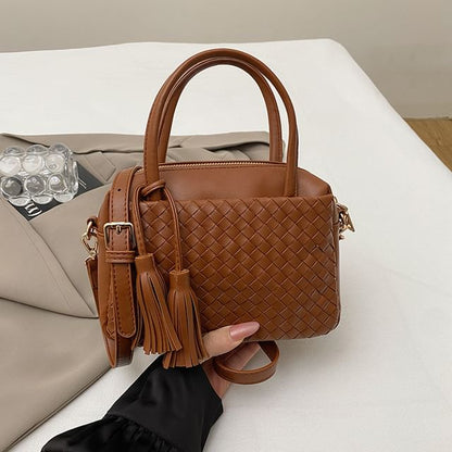 Crossbody Bag Quilted Leather Faux