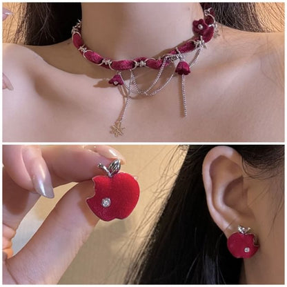 Choker Flower Velvet Charm
