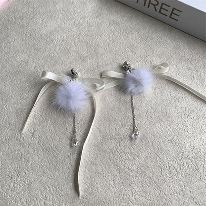 Earring Dangle Rhinestone Bowknot