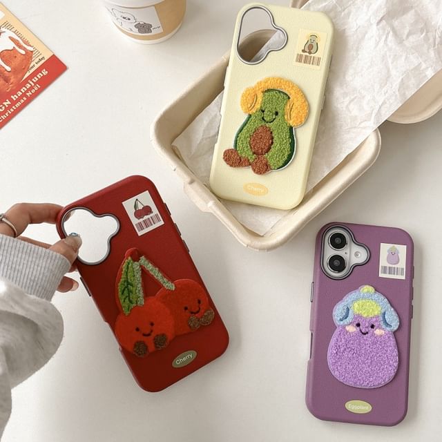 Embroidered Phone Vegetable Case