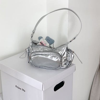 Drawstring Plain Shoulder Bag