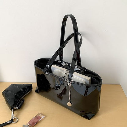 Plain Bag Leather Faux Tote