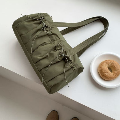 Bag Tote Plain Bow Nylon