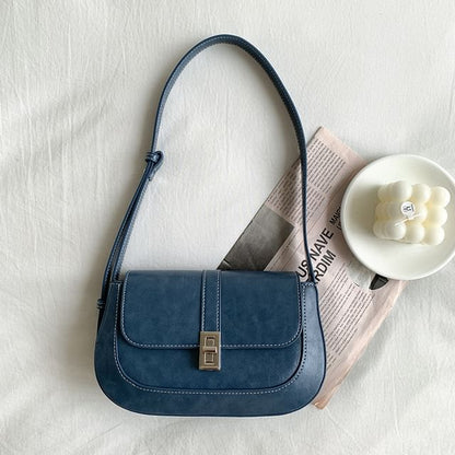 Bag Shoulder Leather Flap Faux