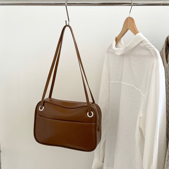 Tote Bag Leather Plain Faux