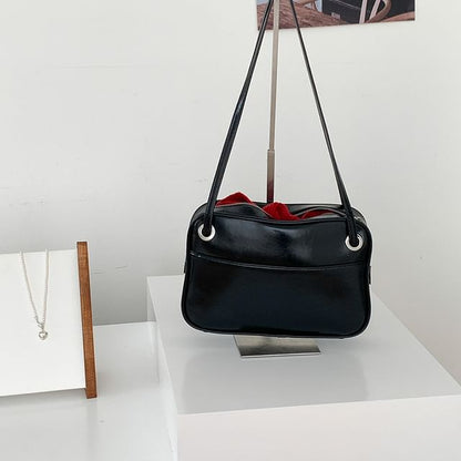 Tote Bag Leather Plain Faux