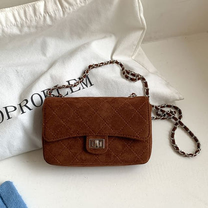 Flap Strap Crossbody Quilted Chain Bag