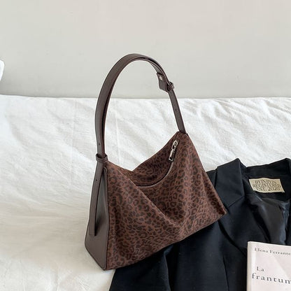 Crossbody Bag Print Faux Leather Leopard