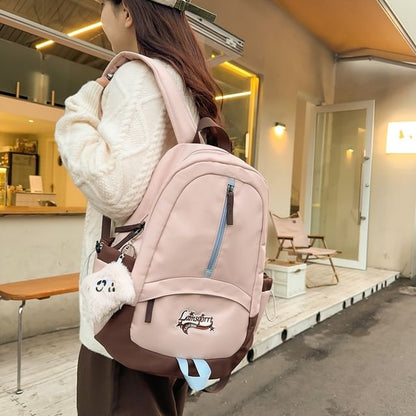 / Set Nylon Bag Charm Applique Backpack Lettering