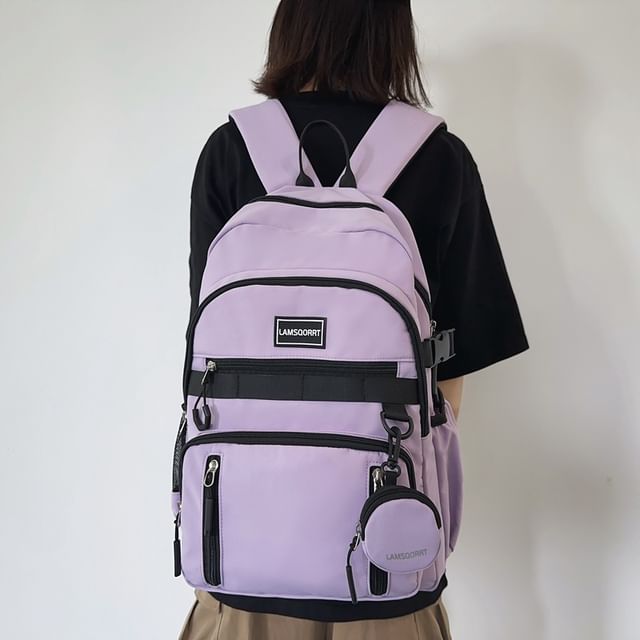 Set: Lettering Backpack Applique Coin + Nylon Purse