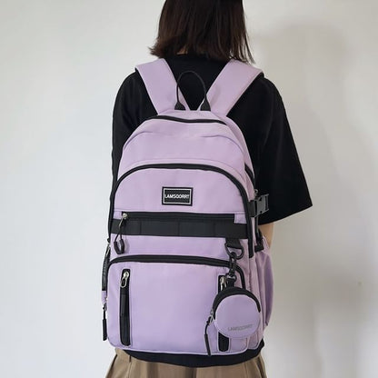 Set: Lettering Backpack Applique Coin + Nylon Purse