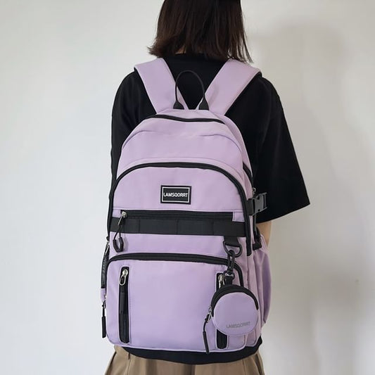 Set: Lettering Backpack Applique Coin + Nylon Purse