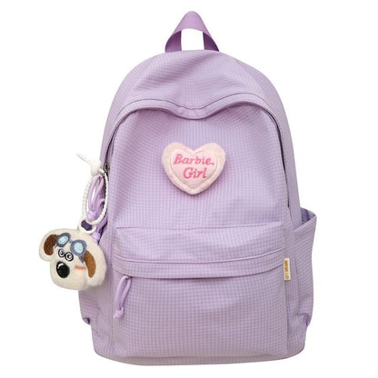 Plaid / Set Nylon Backpack Brooch