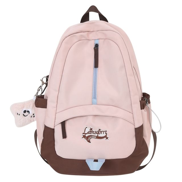 / Set Nylon Bag Charm Applique Backpack Lettering