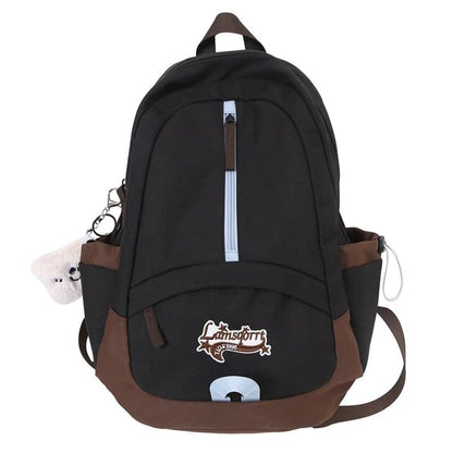 / Set Nylon Bag Charm Applique Backpack Lettering