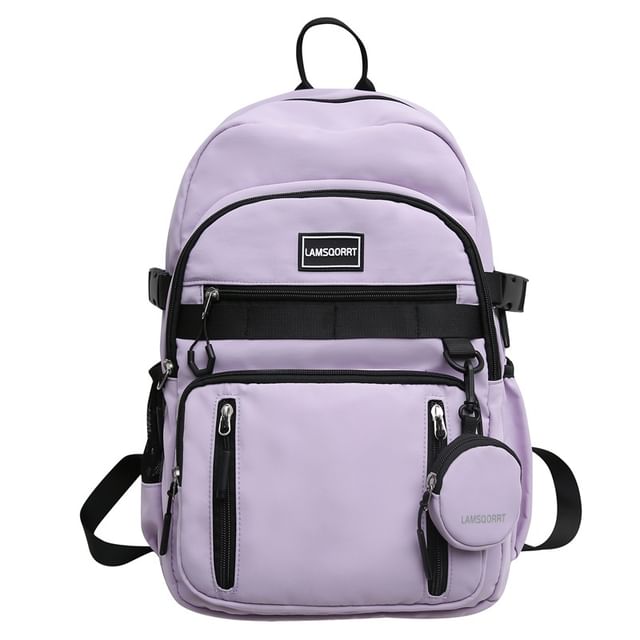 Set: Lettering Backpack Applique Coin + Nylon Purse