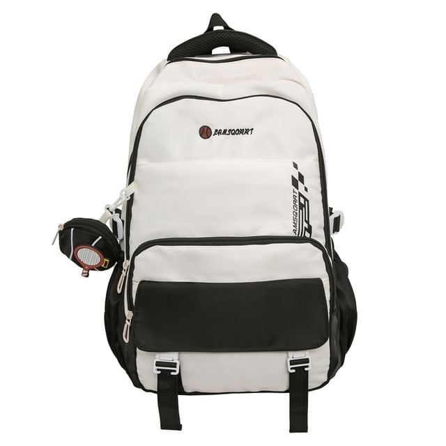 Backpack Lettering Purse Coin Buckled + Nylon Set: