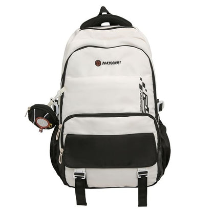 Backpack Lettering Purse Coin Buckled + Nylon Set: