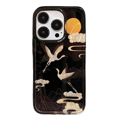 Tassel Set Charm Case Phone / Crane